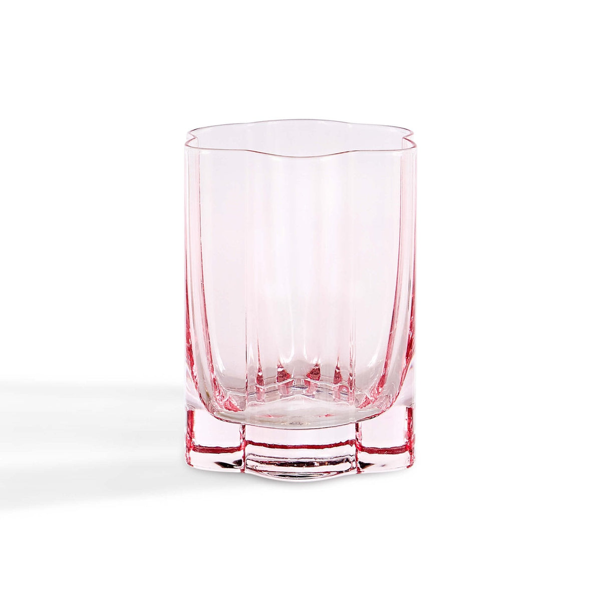 Dusklia - Brynn Scalloped Edge Glass Tumblers - Set of 4 - Pink