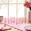 Dusklia - Brynn Scalloped Edge Glass Tumblers - Set of 4 - Pink