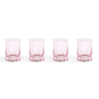 Dusklia - Brynn Scalloped Edge Glass Tumblers - Set of 4 - Pink
