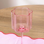 Dusklia - Brynn Scalloped Edge Wine Glasses - Set of 4 - Pink