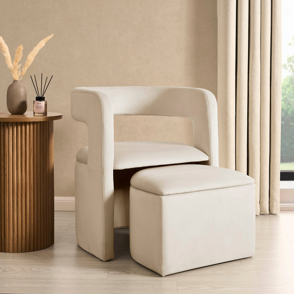 Dusklia - Bryony Accent Chair - Ecru