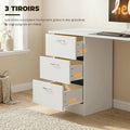 HOOBRO Meuble de Salle de Bain pour Linge Sale, Panier à Linge Double Compartiments inclinés, Placard de Rangement sur Pieds