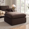 Dusklia - Cairo Feather Pouffe - Chocolate