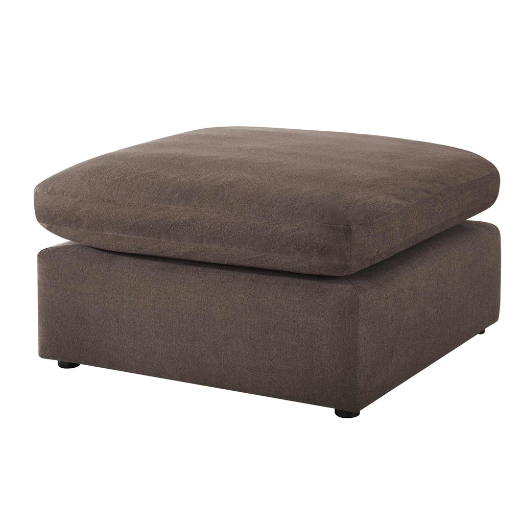 Dusklia - Cairo Feather Pouffe - Chocolate