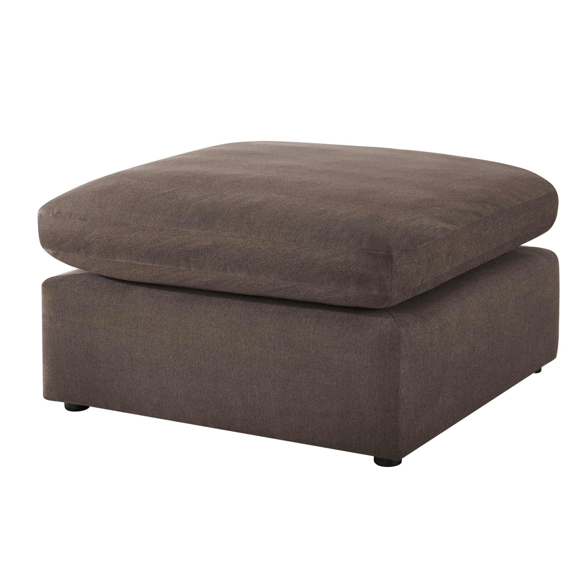 Dusklia - Cairo Feather Pouffe - Chocolate