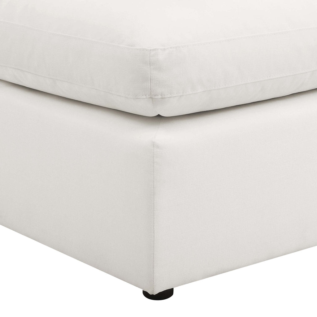 Dusklia - Cairo Feather Pouffe - Vanilla