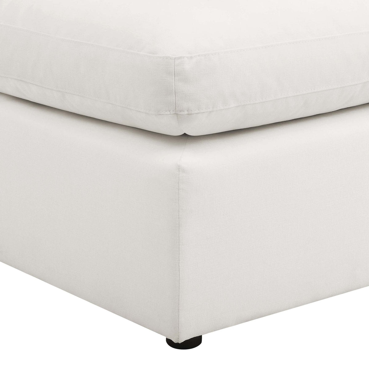 Dusklia - Cairo Feather Pouffe - Vanilla