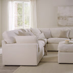 Dusklia - Cairo Feather Pouffe - Vanilla