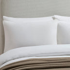 Dusklia - Cambridge 200 Thread Count Duvet Cover - Cotton - White