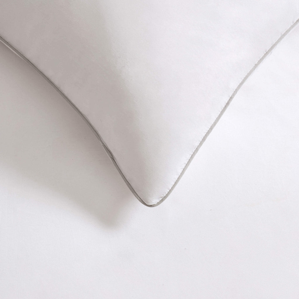 Dusklia - Cambridge 200 Thread Count Duvet Cover - Cotton - White/Grey