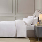 Dusklia - Cambridge 200 Thread Count Duvet Cover - Cotton - White/Grey