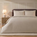 Dusklia - Cambridge 200 Thread Count Duvet Cover - Natural/Black