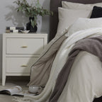 Dusklia - Cambridge 200 Thread Count Duvet Cover - Natural/Black