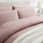 Dusklia - Cambridge 200 Thread Count Duvet Cover - Cotton - Dusky Rose