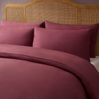 Dusklia - Cambridge Piped Edge 200 Thread Count Duvet Cover - Dark Berry