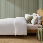 Dusklia - Cambridge with Bows 200 Thread Count Duvet Cover - Sage