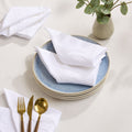 Dusklia - Cannes Matelassé 300 Thread Count Set of 4 Napkins - White