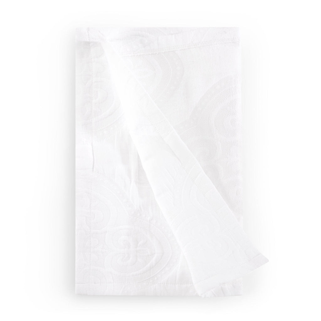 Dusklia - Cannes Matelassé 300 Thread Count Set of 4 Napkins - White