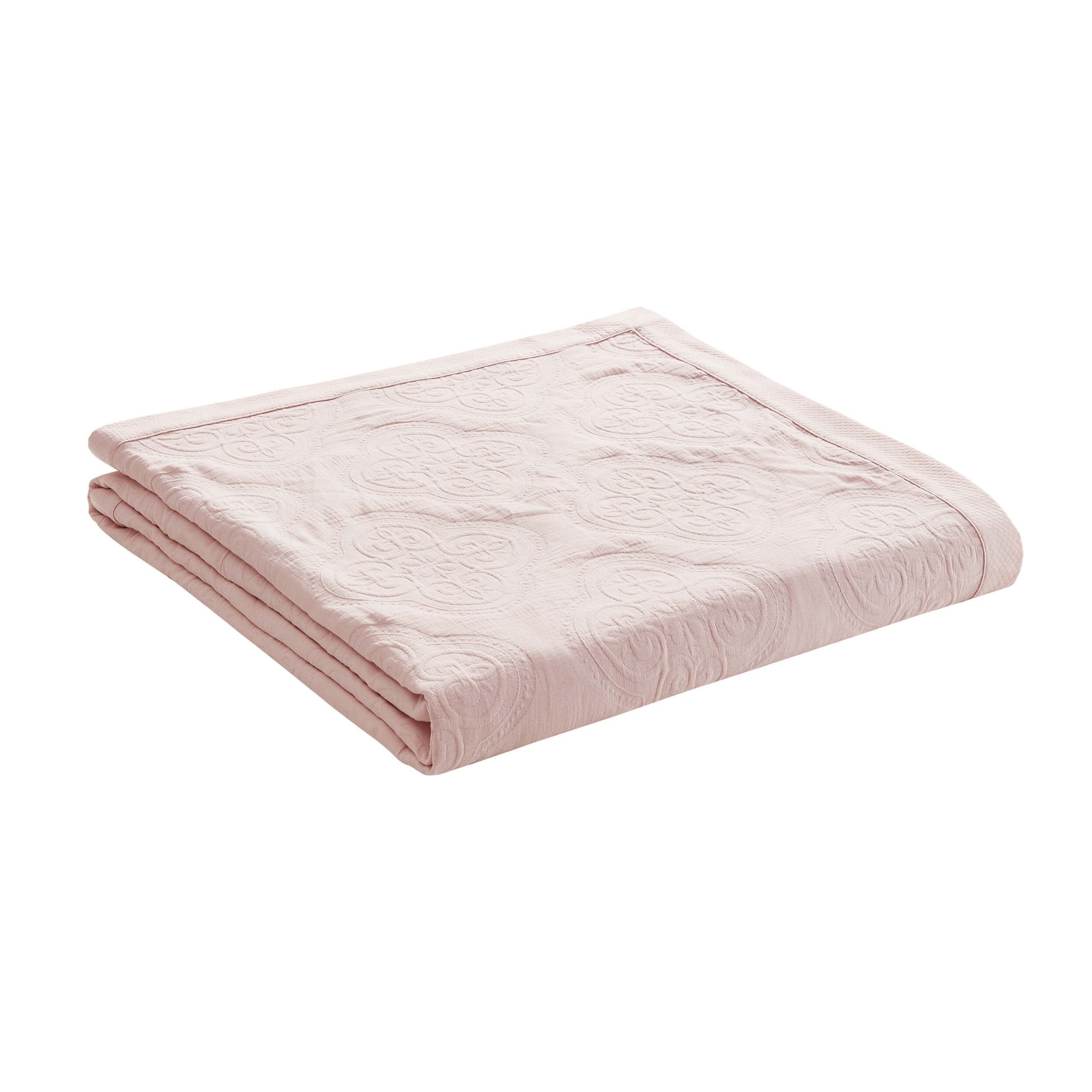 Dusklia - Cannes Matelassé Bedspread - Ballet Slipper