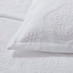 Dusklia - Cannes Matelassé Cushion Cover - White