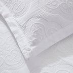 Dusklia - Cannes Matelassé Cushion Cover - White