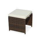 Dusklia - Cannes Outdoor 8-Seater Dining Set - Brown