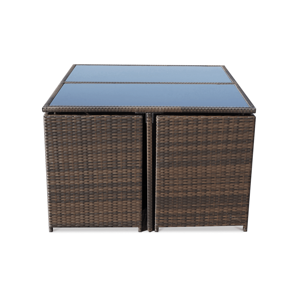 Dusklia - Cannes Outdoor 8-Seater Dining Set - Brown