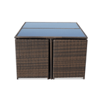 Dusklia - Cannes Outdoor 8-Seater Dining Set - Brown