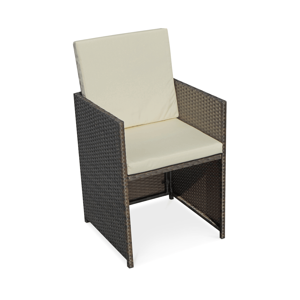 Dusklia - Cannes Outdoor 8-Seater Dining Set - Brown