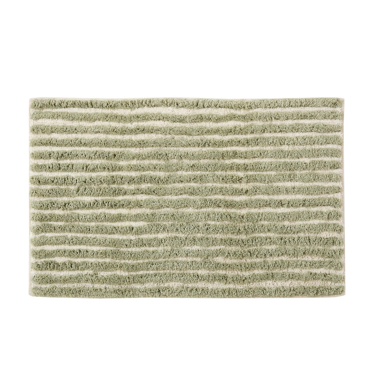 Dusklia - Capri Tufted Stripe Bath Mat  - Olive