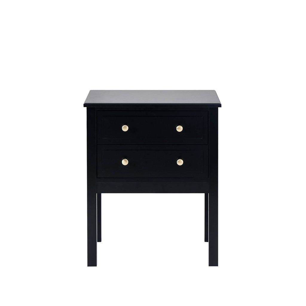 Dusklia - Carolina 2 Drawer Bedside Table - Black