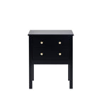Dusklia - Carolina 2 Drawer Bedside Table - Black