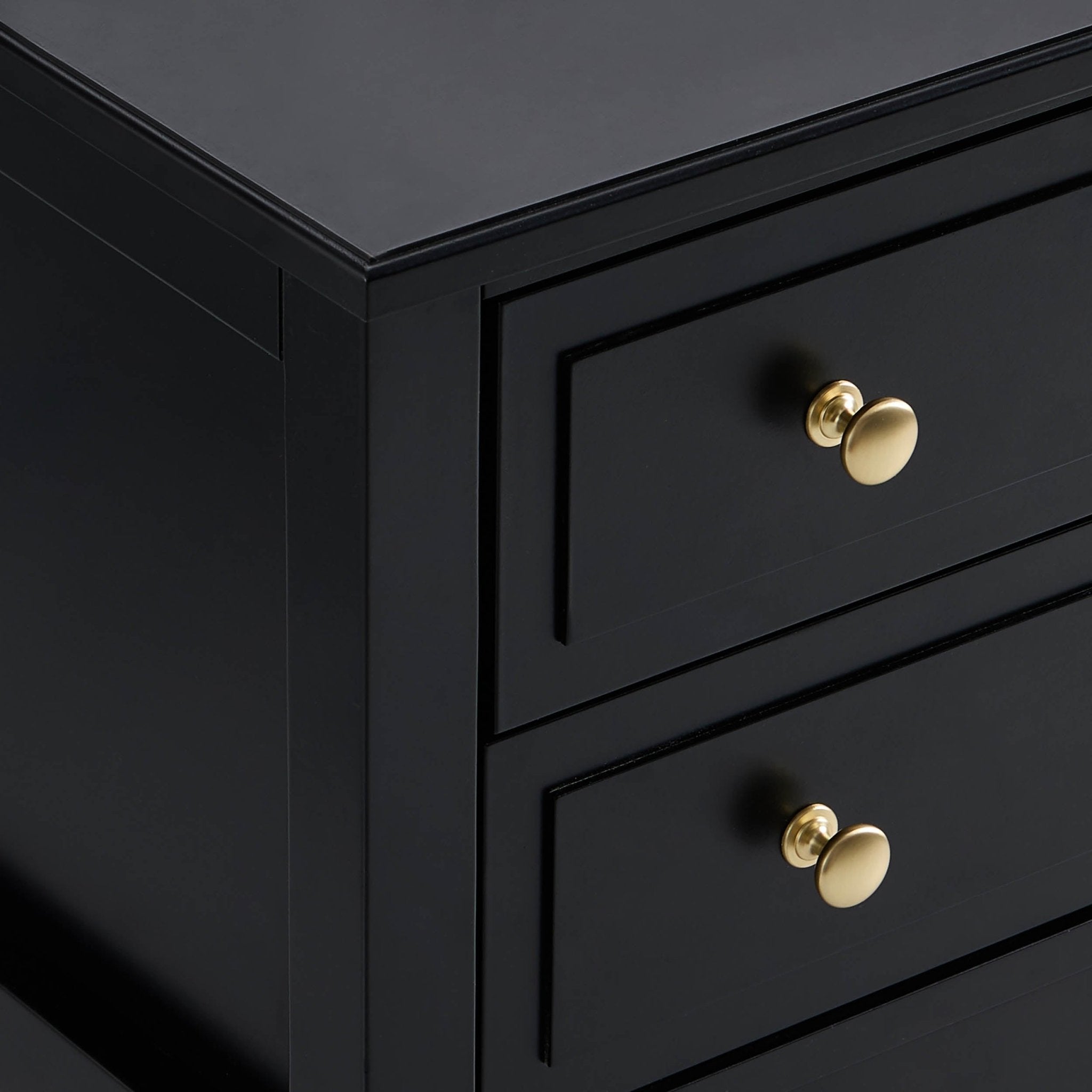Dusklia - Carolina 2 Drawer Bedside Table - Black