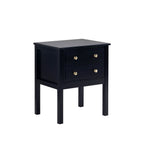 Dusklia - Carolina 2 Drawer Bedside Table - Black