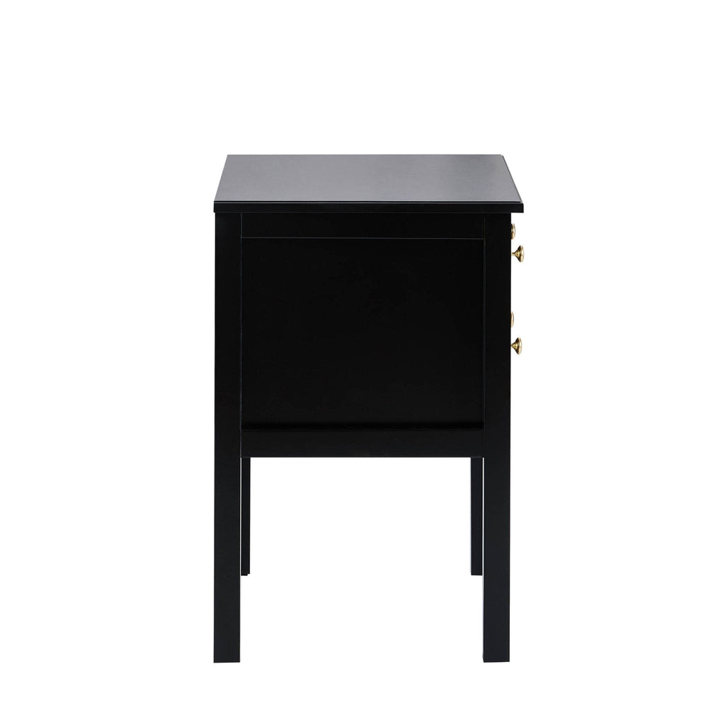 Dusklia - Carolina 2 Drawer Bedside Table - Black