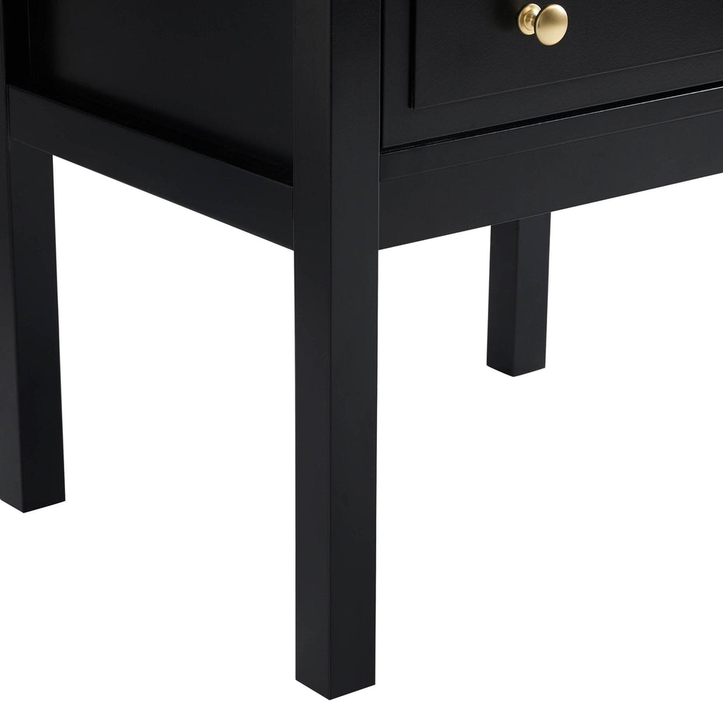 Dusklia - Carolina 2 Drawer Bedside Table - Black