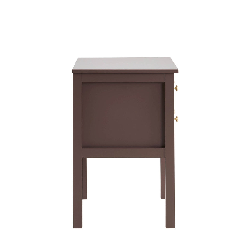 Dusklia - Carolina 2 Drawer Bedside Table - Mocha