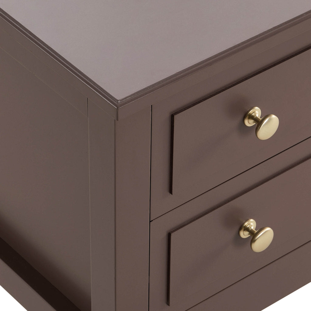 Dusklia - Carolina 2 Drawer Bedside Table - Mocha