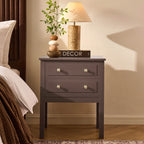Dusklia - Carolina 2 Drawer Bedside Table - Mocha