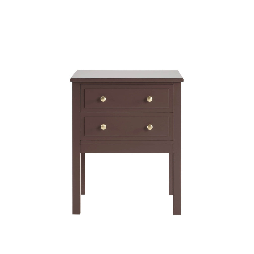 Dusklia - Carolina 2 Drawer Bedside Table - Mocha