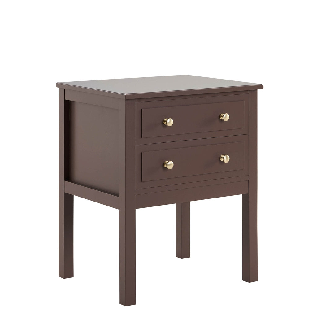 Dusklia - Carolina 2 Drawer Bedside Table - Mocha