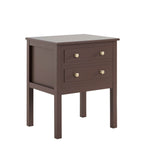 Dusklia - Carolina 2 Drawer Bedside Table - Mocha