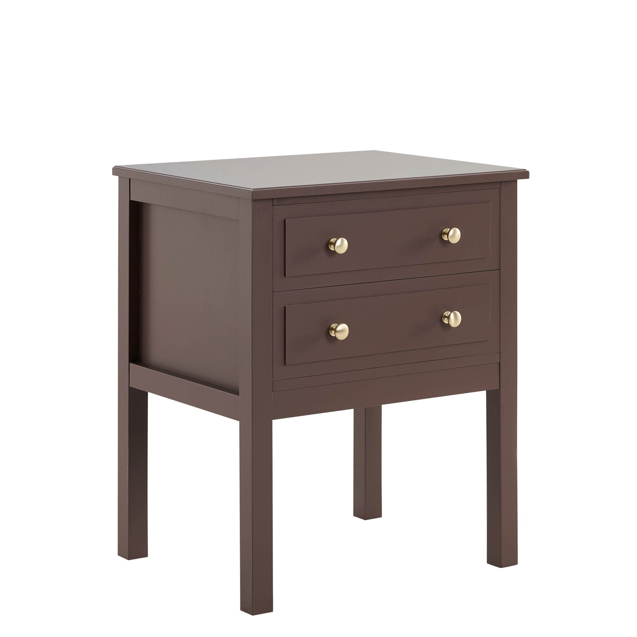 Dusklia - Carolina 2 Drawer Bedside Table - Mocha