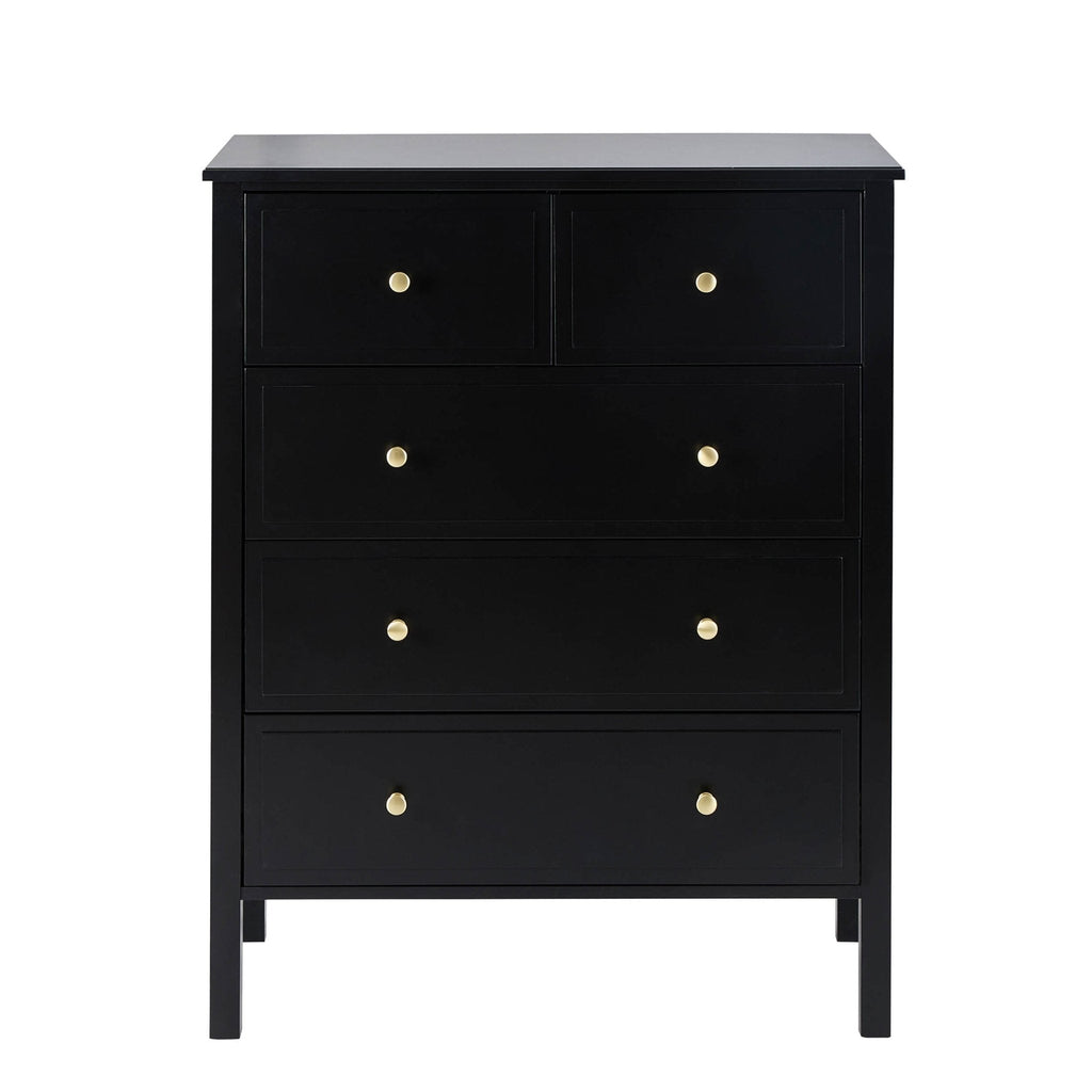 Dusklia - Carolina 5 Drawer Chest - Black