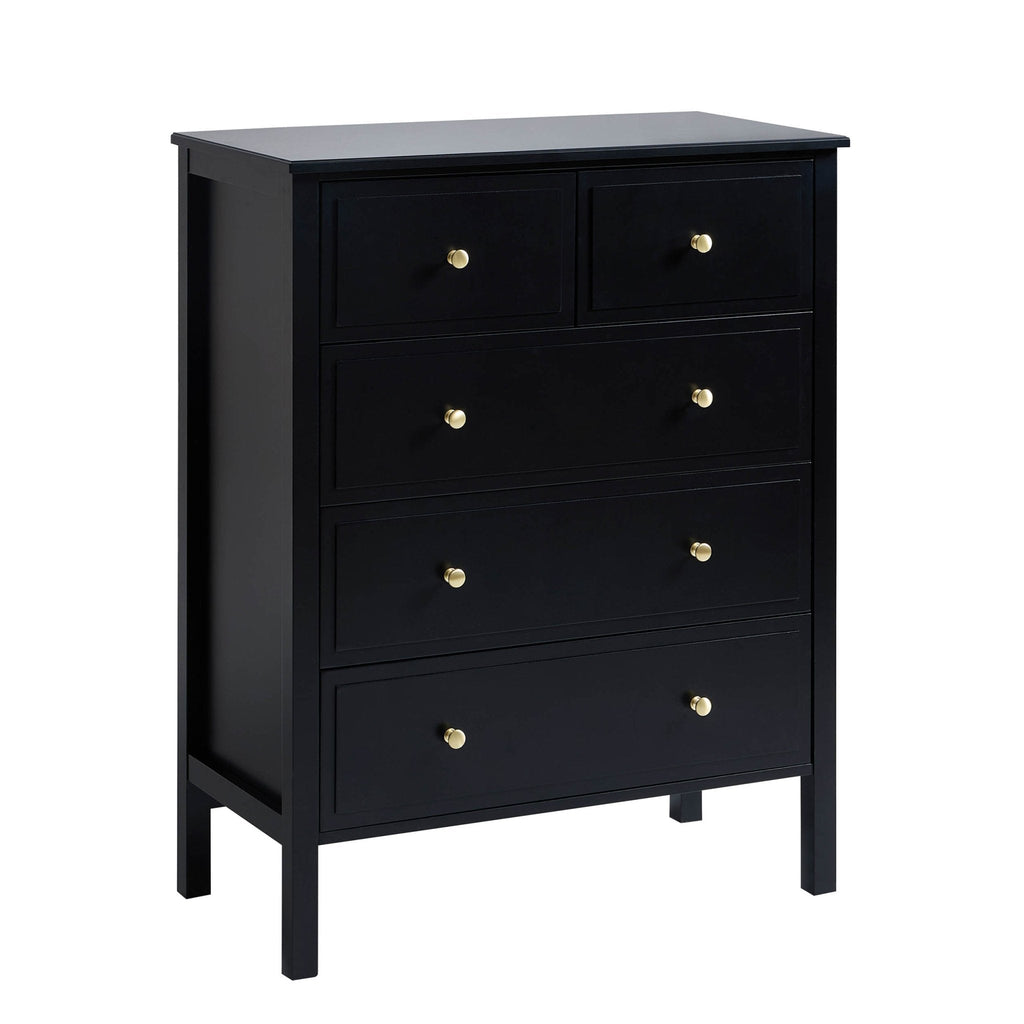 Dusklia - Carolina 5 Drawer Chest - Black