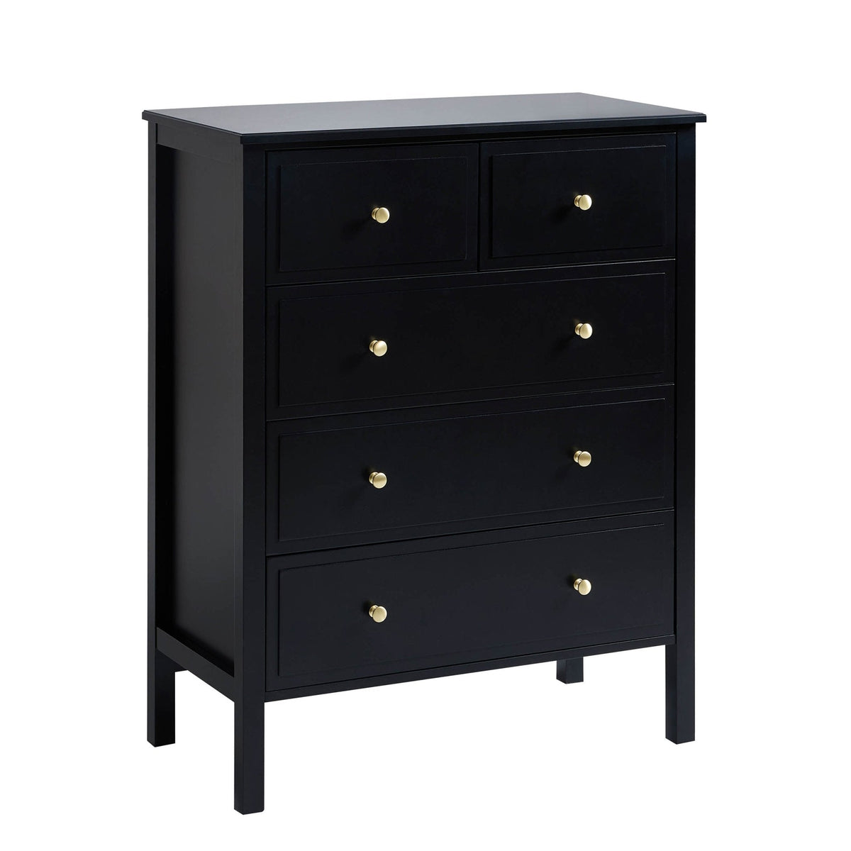 Dusklia - Carolina 5 Drawer Chest - Black