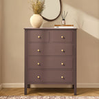 Dusklia - Carolina 5 Drawer Chest - Mocha