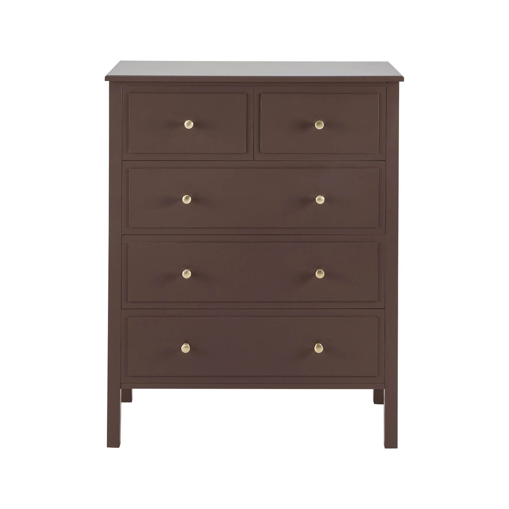 Dusklia - Carolina 5 Drawer Chest - Mocha
