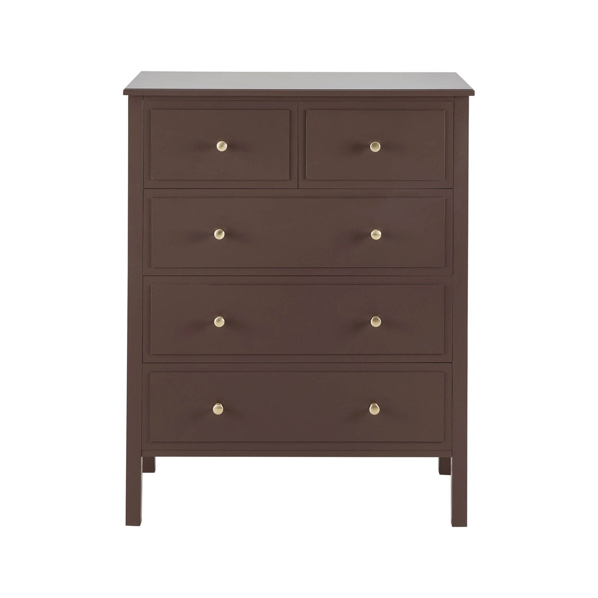 Dusklia - Carolina 5 Drawer Chest - Mocha