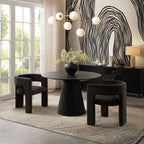 Dusklia - Cassie 4-6 Seater Dining Table - Black Wood
